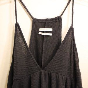 Womens - Black Knitted Tank - URBAN OUTFITTERS (L)